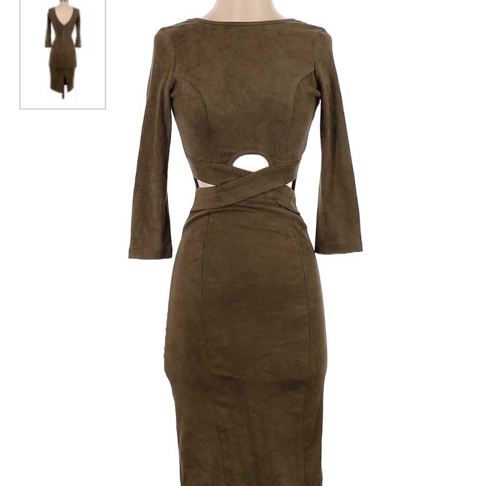 Privy suede midi dress